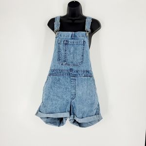 Gap Denim short overalls size large